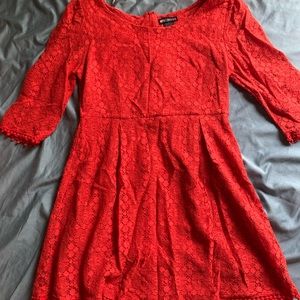 Orange 3/4 sleeve dress